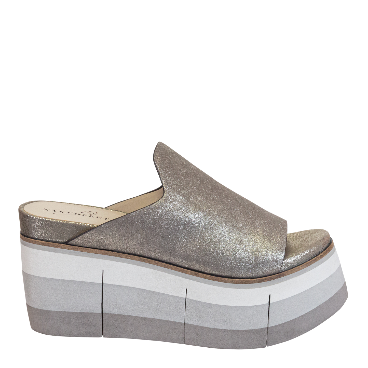 NAKED FEET - FLOW in SILVER Platform Sandals