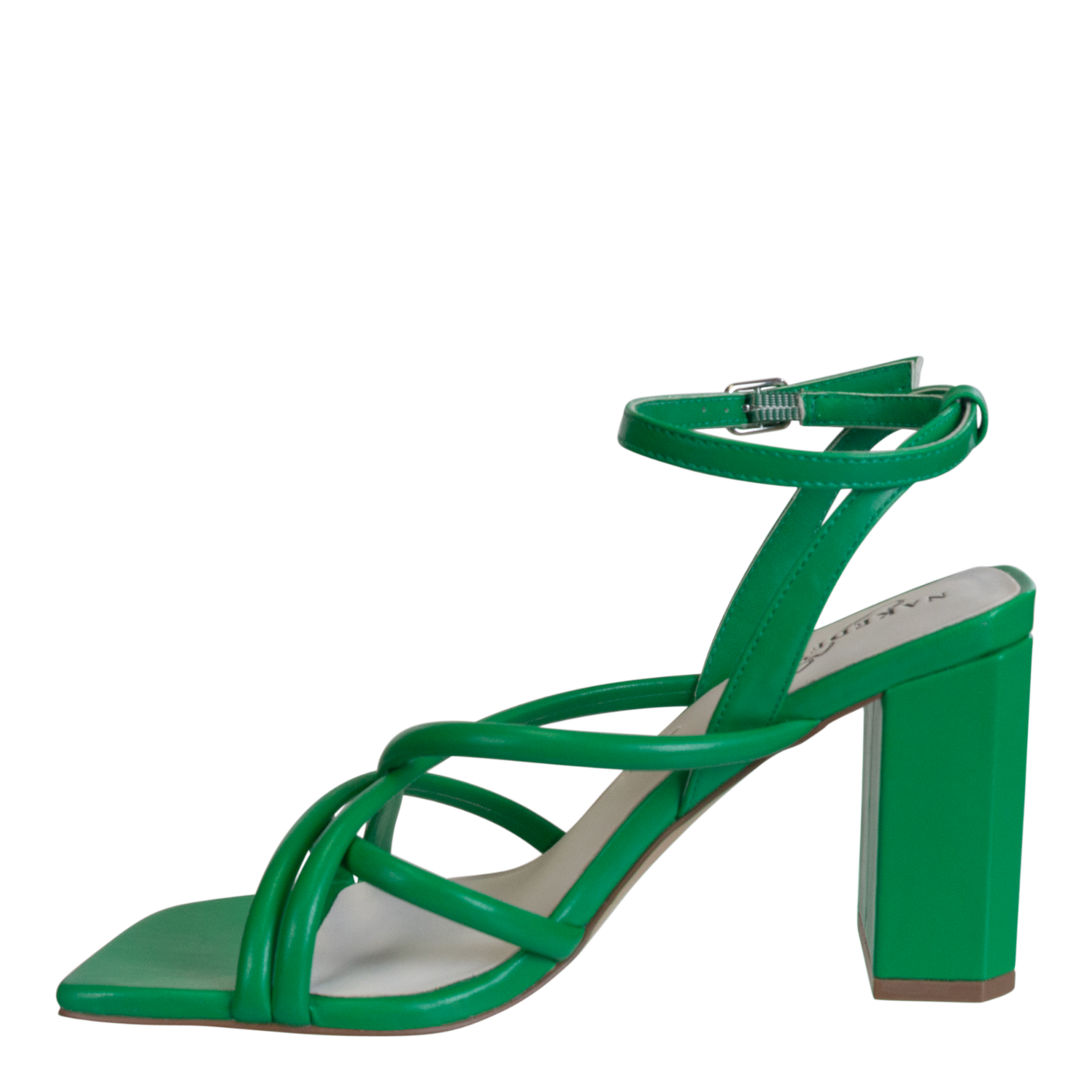 NAKED FEET - MOOD in GREEN Heeled Sandals